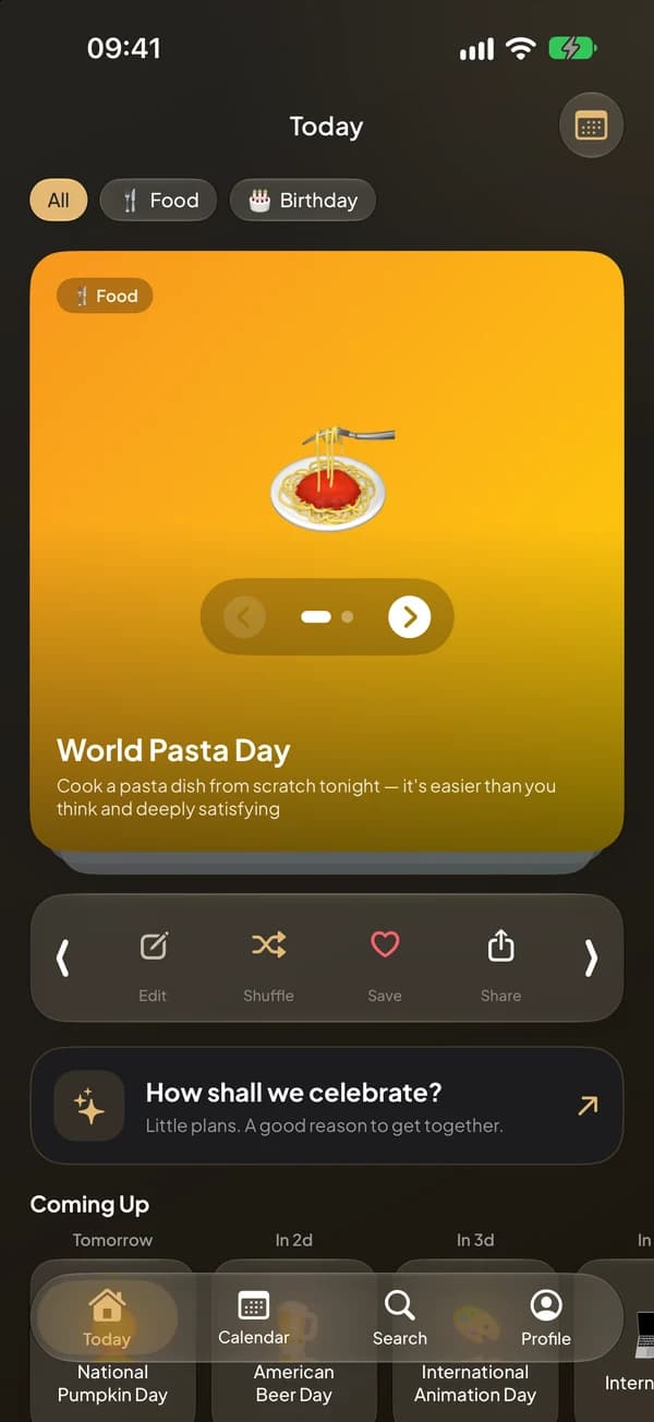 Fun Calendar 1.0.8 — World Pasta Day and the How shall we celebrate entry